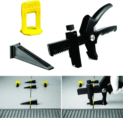 Vista 10 de 500 espaciadores de azulejos de 1/8 pulgadas (clips), 100 piezas - Cuñas reutilizables, 1 alicates de instalación gratis - Sistema de nivelación