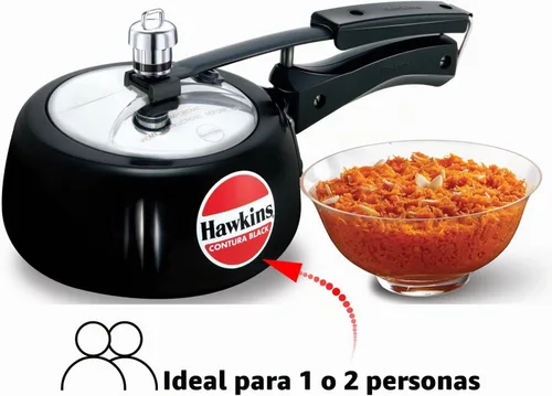 Vista 2 de [Usado] Hawkins Olla a presión Contura Black 1,5 litros