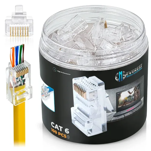 Vista 10 de RJ45/JAR - Conectores modulares, Cat6 50 unidades.