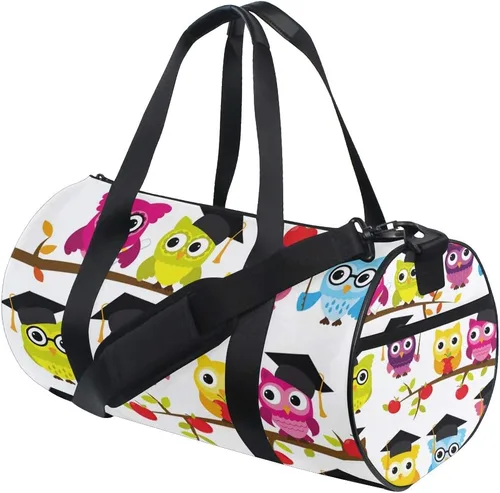 Vista 2 de Use4 Hipster Owl Olwet Bird Travel Duffel Bag Sport Gym Luggage Bag