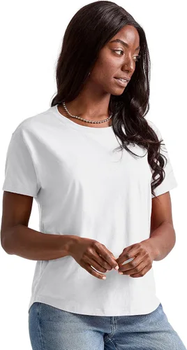 Vista 4 de Hanes Camiseta de gran tamaño para mujer, camiseta de algodón con cuello redondo para mujer, talla grande