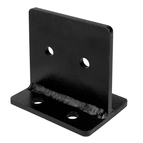 Vista 4 de 4 bases de poste ocultas de 4 x 4, soporte de placa de cuchillo resistente, calibre 6 para conectores de madera