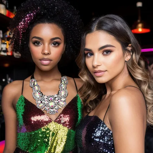Vista 2 de Flyonce Collar de cristal con diamantes de imitación para mujeres y niñas, bisutería