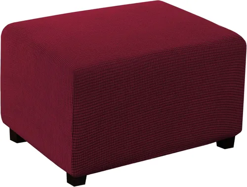 Vista 18 de Turquoize Funda otomana elástica para sofá, funda protectora para reposapiés, protector de muebles, funda rectangular suave con parte inferior