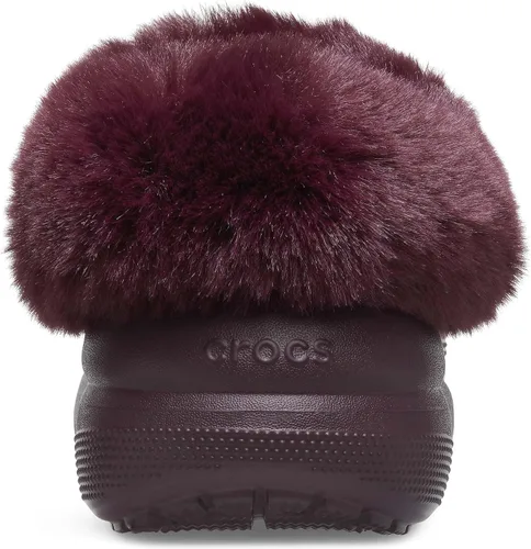Vista 2 de Crocs Zapato clásico unisex con forro Furever Crush para adultos Cerezo oscuro