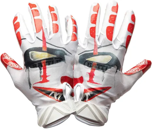 Vista 47 de Battle Sports - Guantes de fútbol americano para receptor abierto con dorso de mano, ultraadherentes y con agarre, antideslizantes, para adultos