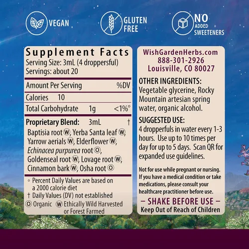 Vista 2 de WishGarden Herbs Kick-Ass Activador Inmune – Suplemento de apoyo a la inmunidad a base de hierbas para adultos, refuerzo inmunológico a base
