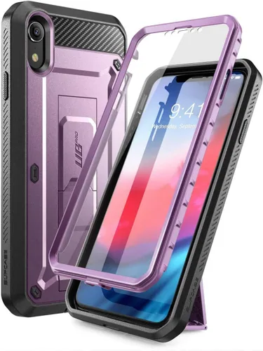 Vista 6 de SUPCASE Unicorn Beetle Pro Series - Funda antigolpes diseñada para iPhone XR, con protector de pantalla integrado de cuerpo completo, la funda