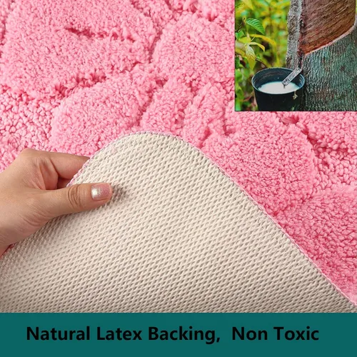 Vista 5 de M24 - Tapetes de baño de microfibra súper suaves con red de absorción de agua, antideslizantes, lavables a máquina