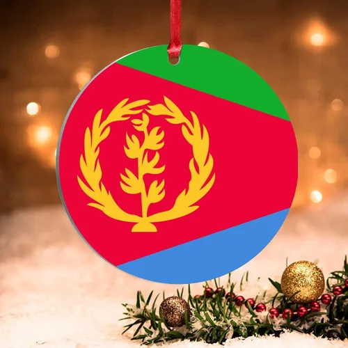 Vista 8 de Adornos de bandera de República Dominicana para árbol de Navidad, bandera nacional de República Dominicana, decoración de árbol de Navidad, recuerdo