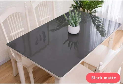 Vista 6 de Protector de mesa de comedor transparente de PVC de 0.079 in de grosor, almohadillas rectangulares de plástico antideslizante para mesa, cubierta