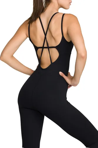Vista 4 de LOVESOFT Body sin mangas para mujer, overol de baile, sin espalda, bodycon, para entrenamiento, yoga