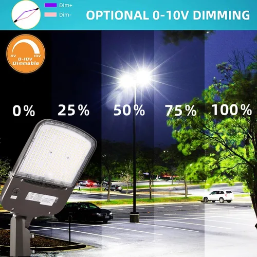 Vista 5 de Luz de estacionamiento LED al aire libre de 200 W con accesorio deslizante, 5000K luz diurna 28000LM 750W HPS/HID equivalente, UL comercial LED