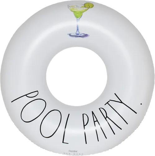 Vista 12 de Rae Dunn x CocoNut Flotador de anillo flotante, tamaño adulto, balsa inflable grande de 48 pulgadas y tubo interior de agua duradero, fácil