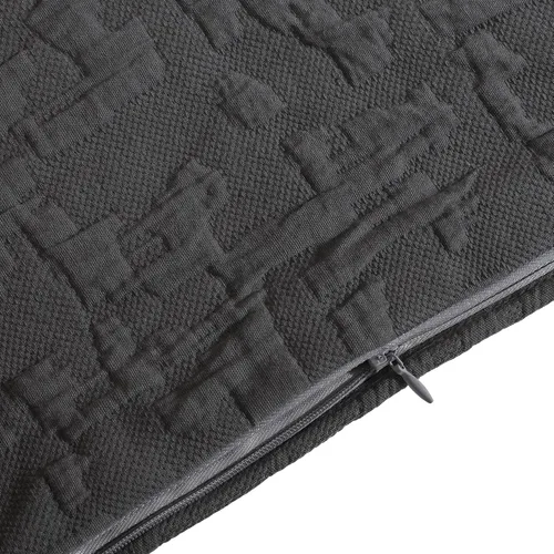 Vista 5 de HiEnd Accents Porto Matelassé - Juego de edredón de 3 piezas con fundas de almohada, tamaño Queen, algodón gris carbón texturizado, moderno