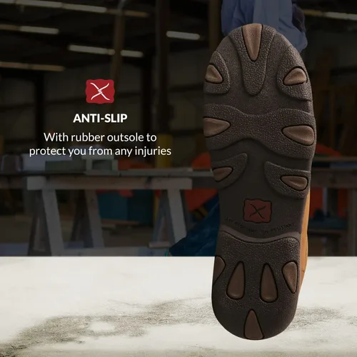 Vista 6 de Twisted X - Mocasines de conducción para mujer puntera de acero