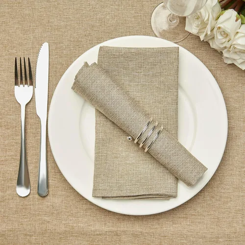 Vista 8 de Mebakuk Juego de 6 servilletas de tela de primera calidad de 17 x 17 pulgadas, lavables y pequeñas, servilletas de mesa suaves para bodas, fiestas