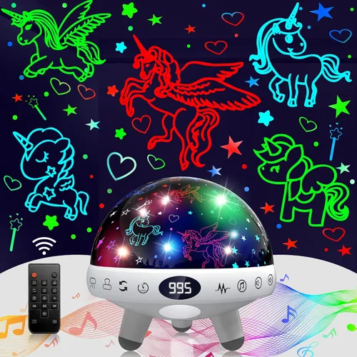 Vista 9 de YACHANCE Proyector de luz nocturna de dinosaurio para niños con temporizador y control remoto. Regalos de dinosaurios para niños de 1 a 12 años.