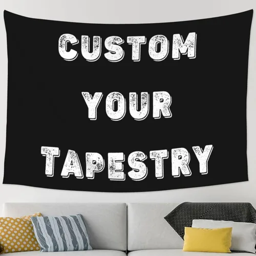 Vista 19 de Tapiz personalizado para cargar imágenes para colgar en la pared, telón de fondo personalizado con foto y texto, carteles personalizados