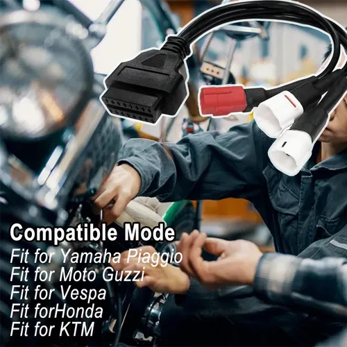 Vista 5 de Cable de diagnóstico adaptador OBD2 3 en 1, 16 pines a 6 pines 4 pines 3 pines conector de diagnóstico de selección múltiple, OBD2 a OBD1 6 Pin 4