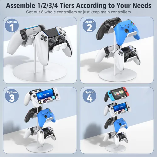 Vista 3 de Kytok Gamer Gifts, Headset Stand 4 Tiers with Cable Organizer, Controller Stand Compatible with PS5XboxNintendo SwitchPS PortalPS4, Headset Holder &