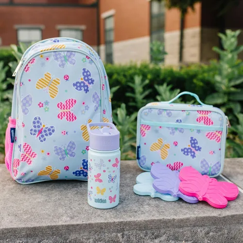 Vista 8 de Wildkin Paquetes de hielo para niños (paquete de 4) – Delgadas, reutilizables, mantiene el almuerzo fresco para la escuela/viajes, mariposa
