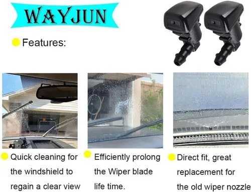 Vista 5 de WayJun 8S4Z17603AA - Boquilla para limpiaparabrisas con chorro de agua compatible con Ford Focus 2008-2011 Edge 2007-2011 Edge 2007-2010 Lincoln MKX