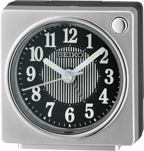 Vista 8 de SEIKO Fuji II - Reloj despertador para dormitorio, color rojo oscuro metálico
