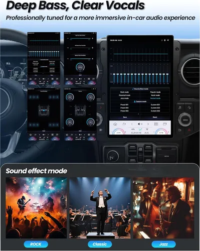 Vista 7 de Radio de coche Cidava de 13 pulgadas para Wrangler JL 2018-2023 y Gladiator JT 2020-2023 Car Stereo Head Unit Replacement with Wireless