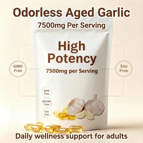 Vista 2 de Elare Extracto de Ajo Envejecido 7500mg Sin Olor – 200 Cápsulas Blandas Orgánico, Sin OMG, Sin Gluten Inmunidad Diaria para Adultos (1 unidad)
