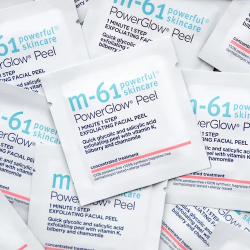 Vista 13 de Tratamientos M-61 Power Glow Peel, tamaño 10 tratamientos Ácido glicólico, ácido salicílico, 1 minuto, 1 paso