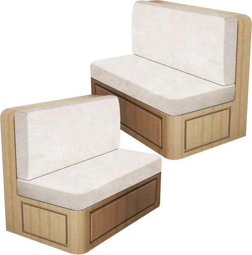 Vista 63 de ANARACHON Fundas de cojín elásticas con aspecto de cuero para caravana, fundas de cojín para asiento de cabina de caravana