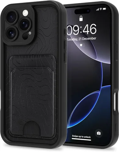 Vista 64 de MZELQ Compatible con iPhone 11 Funda TPU Soporte para Tarjetas Cubierta de Billetera, Protección de Cámara + Protector de Pantalla Funda Suave