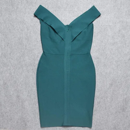 Vista 4 de BEAUKEY Vestido mini con cuello en V profundo HLBandage Bodycon
