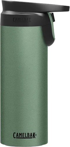 Vista 15 de CamelBak Forge Flow - Taza de viaje aislada de acero inoxidable, color negro, 16 onzas