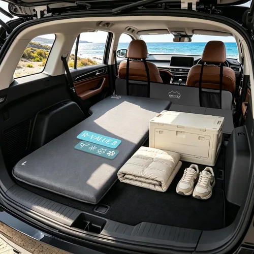 Vista 14 de ONTYZZ Colchón de aire SUV 8 R-Value Almohadilla de dormir autoinflable, lado derecho Derecha (gris)