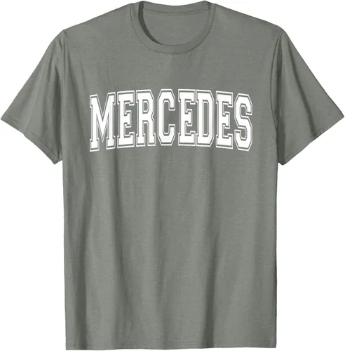 Vista 66 de MERCEDES TX TEXAS USA - Camiseta deportiva vintage estilo Varsity, Negro, S