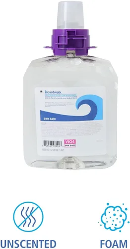 Vista 3 de Boardwalk 6165-04-GCE00VL Green Certified - Recambios de jabón de espuma de 42.3 fl oz sin fragancia (4/caja)