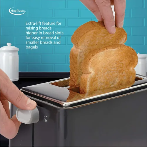 Vista 4 de Betty Crocker bc-2605cb 2-Slice Toaster, color negro, Negro