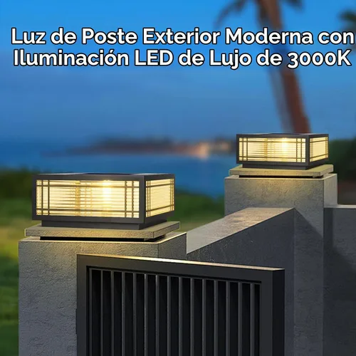 Vista 3 de 7,87 en luces al aire libre accionadas solares del pilar, accesorio solar negro de la luz del poste 20cm