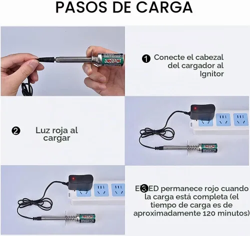 Vista 4 de Globact RC Nitro Starter Glow Plug Encendedor para Redcat HSP 1/8 1/10
