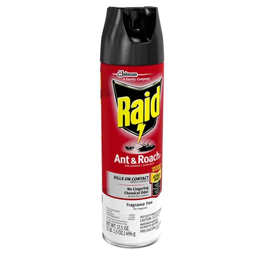 Vista 2 de Raid Ant & Roach Killer, insecticida de interior, poder de matanza residual, sin fragancia, 17.5 onzas