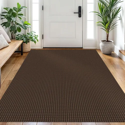Vista 84 de EARTHALL Alfombra tejida de 2 x 3 pies, lavable para entrada, alfombra trenzada antideslizante, alfombra para puerta interior y exterior, alfombra