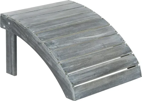 Vista 3 de Safavieh Patio Collection Hampton Adirondack - Otomana de madera de acacia Gris cenizo