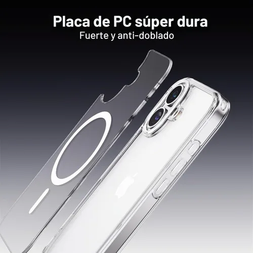 Vista 5 de PAUL B Funda para iPhone 17 2025 (compatible con MagSafe) protección contra caídas de grado militar (probada hasta 13 pies), antiamarilleamiento