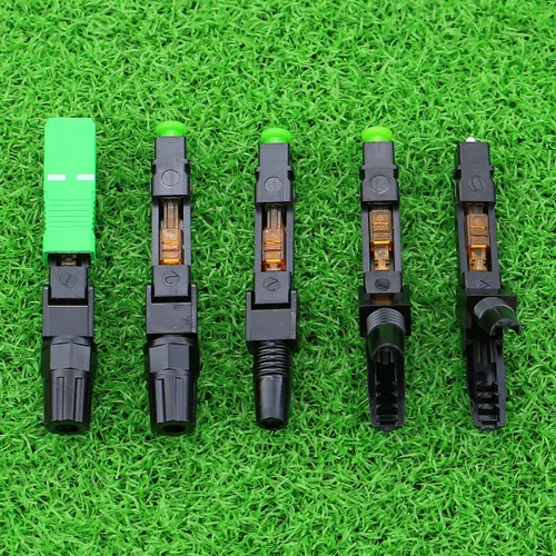 Vista 4 de 10 unids FTTH SC APC Cable de fibra óptica Conector rápido Adaptador de conexión fría rápida para red CATV