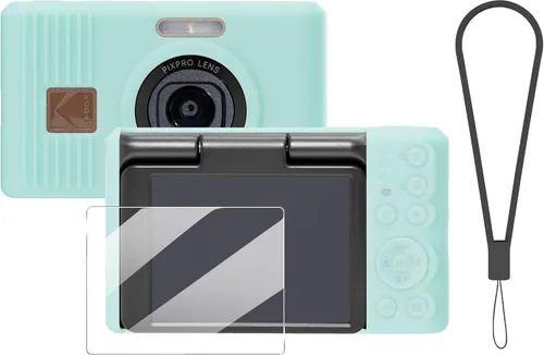 Vista 16 de Funda de silicona para cámara digital Pixpro C1 con cubierta extraíble para lente y protector de pantalla y cordón para accesorios pixpro C1