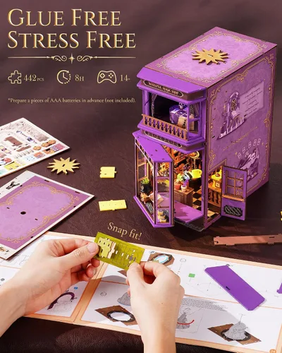 Vista 5 de Rolife Book Nook DIY Kit miniatura Whisper Magic Shop Rompecabezas