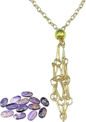 Vista 8 de Crystal Holder Necklace, Stainless Steel Crystals Stone Cage, Durable Empty Crystal Holder Necklace, Necklace Cage with Original Ecological Retro