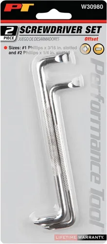 Vista 2 de Performance Tool W30980 - Juego de destornilladores antideslizantes, acero al carbono tratado térmicamente, resistente a la corrosión, asas